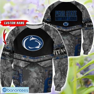 Penn State Nittany Lions Grey Black Hunting 3D T-Shirt Hoodie Sweatshirt Zip Hoodie Custom Name Product Photo 2