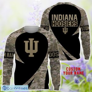 Indiana Hoosiers 3D Hoodie T-Shirt Sweatshirt Camo Pattern Veteran Custom Name Gift For Father's day Product Photo 3