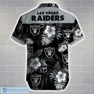 Las Vegas RaidersTeam Logo Tropical 3D Hawaiian Shirt Big Fans Gift Product Photo 3