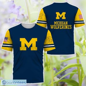 Michigan Wolverines Logo Team 3D T-Shirt Sweatshirt Hoodie Zip Hoodie For Men Women Product Photo 3