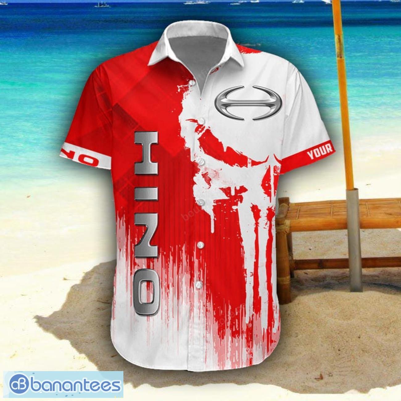 hino 3d printing hawaiian shirt summer beach shirt for fans custom name 1 image Hino 3D Printing Hawaiian Shirt Summer Beach Shirt For Fans Custom Name Product Photo 2