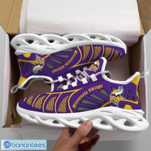Minnesota Vikings NFLNew Designs Black And White Clunky Shoes Max Soul Shoes Sport Season Gift Product Photo 2