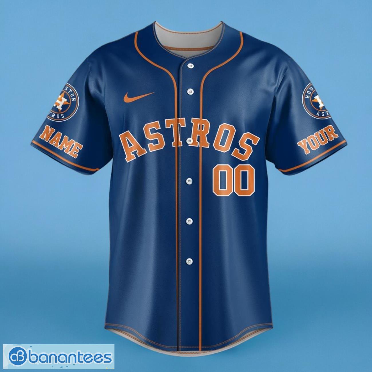 Houston Astros Custom Name & Number Baseball Shirt Best Gift For Men And  Women