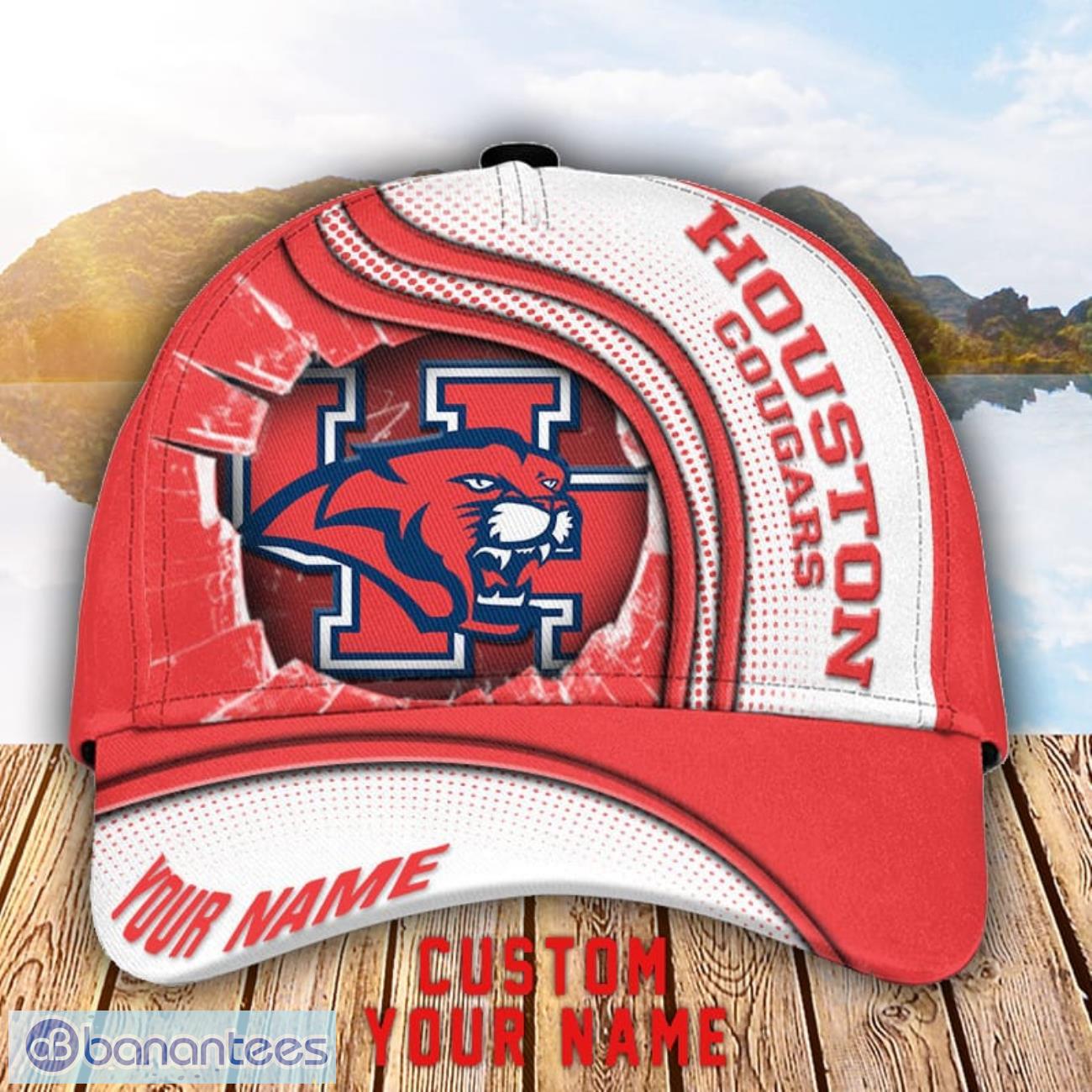 houston cougars 3d cap custom name for fans sport gift image Houston Cougars 3D Cap Custom Name For Fans Sport Gift Product Photo 1