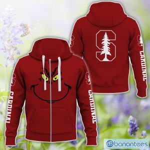 Stanford Cardinal Grinch Face All Over Printed 3D TShirt Sweatshirt Hoodie Unisex For Men And Women Product Photo 4