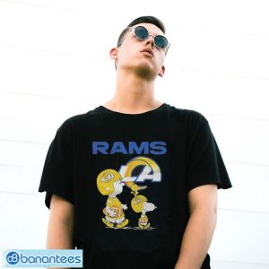 Los Angeles Rams Peanuts Snoopy Charlie Brown And Woodstock T-shirt - G500 Gildan T-Shirt