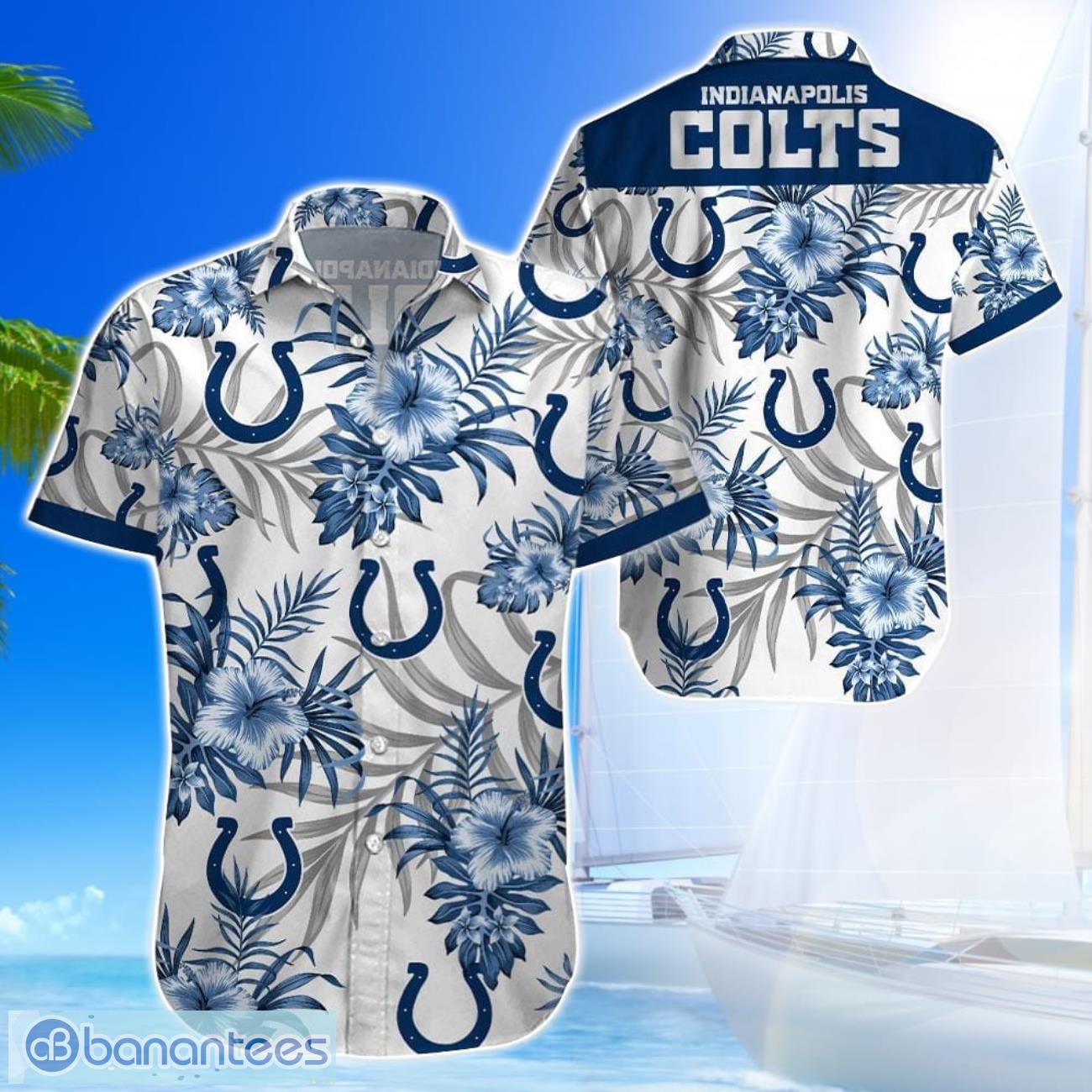 indianapolis colts 3d printing hawaiian shirt nfl shirt for fans image Indianapolis Colts 3D Printing Hawaiian Shirt NFL Shirt For Fans Product Photo 1