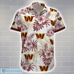 Washington CommandersTeam Logo Tropical 3D Hawaiian Shirt Big Fans Gift Product Photo 2