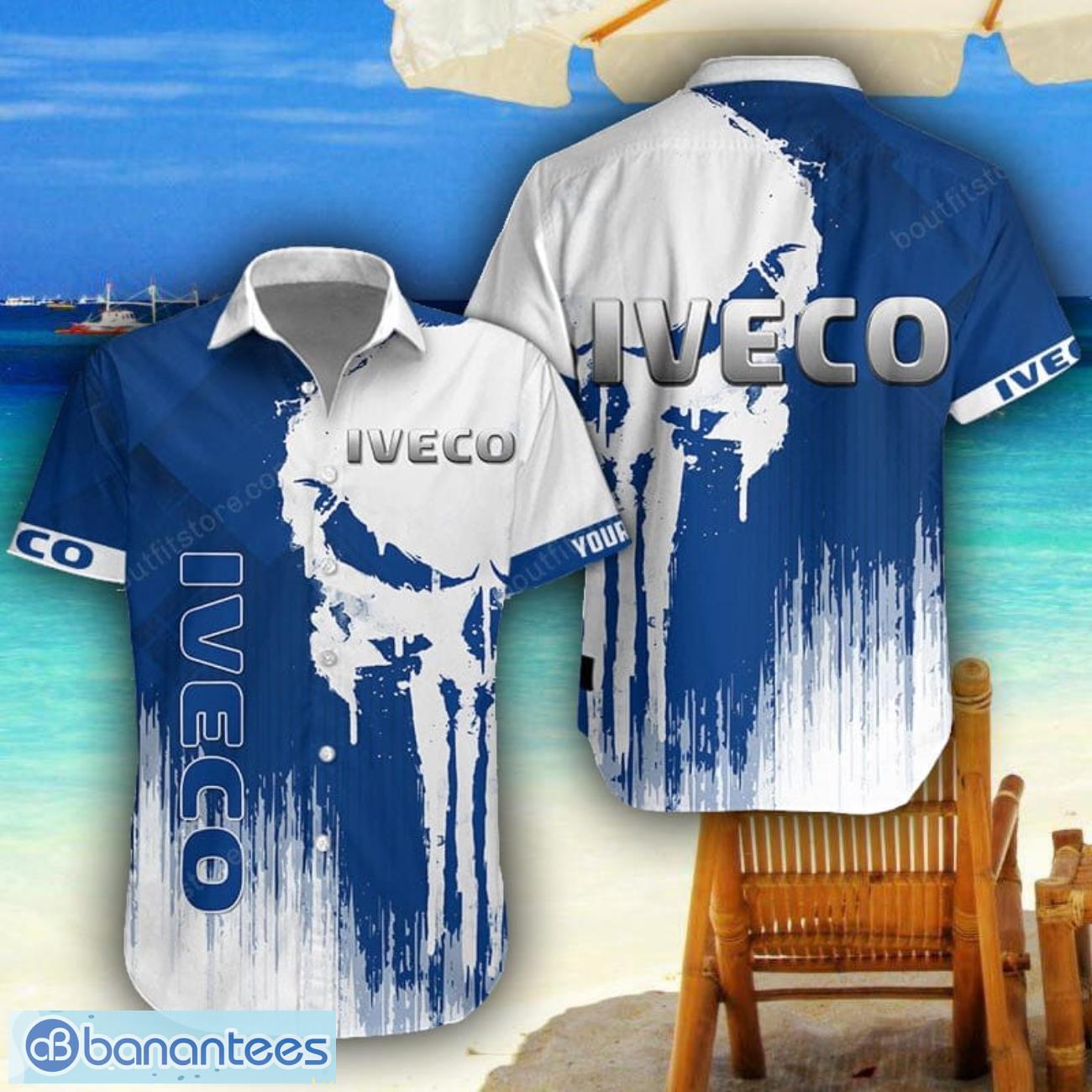 iveco 3d printing hawaiian shirt summer beach shirt for fans custom name image Iveco 3D Printing Hawaiian Shirt Summer Beach Shirt For Fans Custom Name Product Photo 1