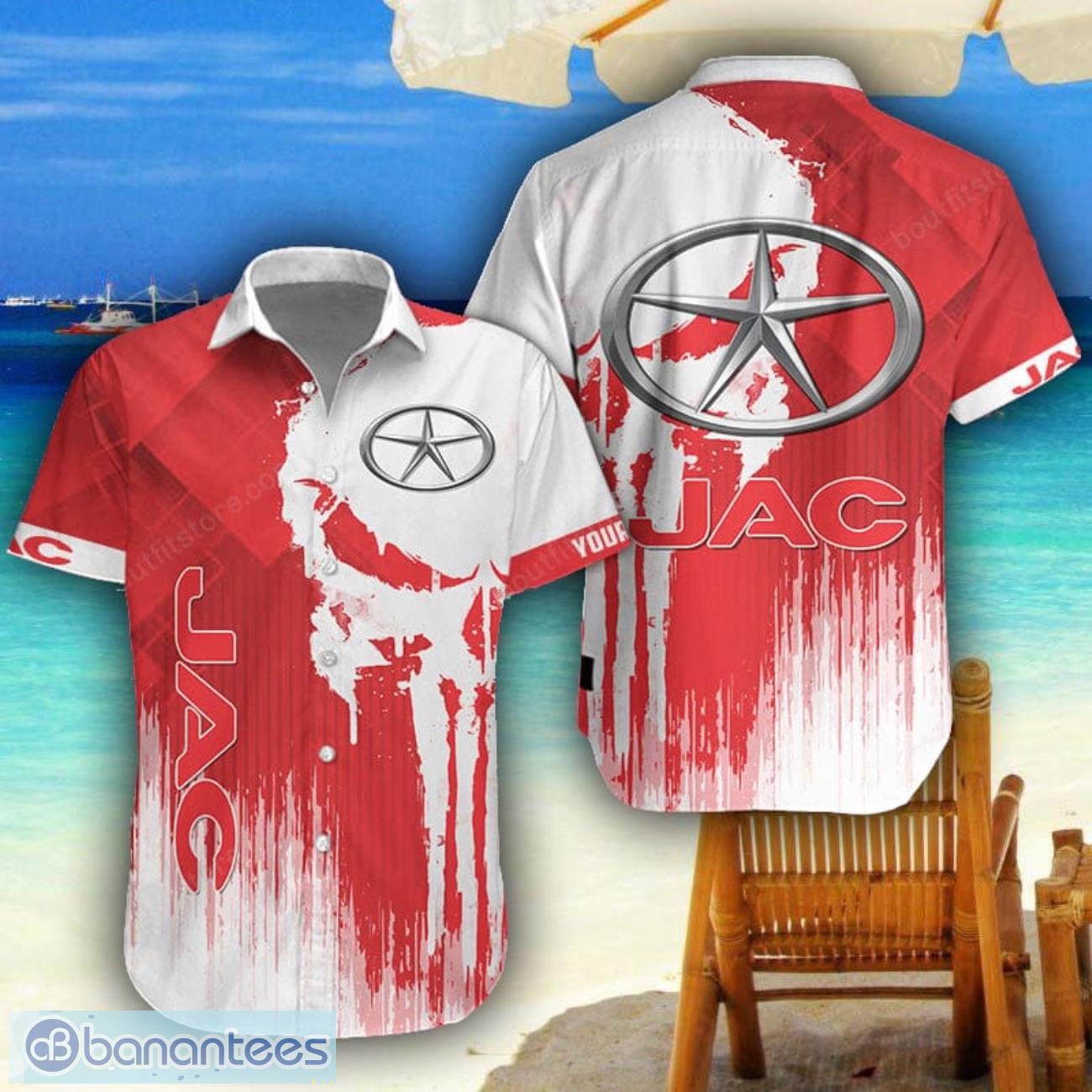 jac 3d printing hawaiian shirt summer beach shirt for fans custom name image JAC 3D Printing Hawaiian Shirt Summer Beach Shirt For Fans Custom Name Product Photo 1