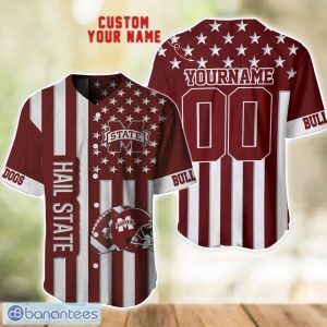Mississippi State Bulldogs Custom Name and Number NCAA Baseball Jersey Shirt Product Photo 1
