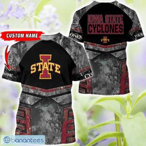 Iowa State Cyclones Grey Black Hunting 3D T-Shirt Hoodie Sweatshirt Zip Hoodie Custom Name Product Photo 3