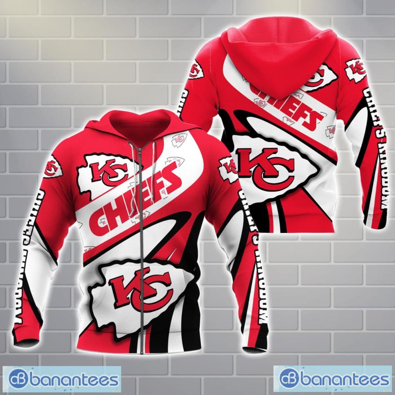 kansas city chiefs 3d hoodie zip hoodie for fans all over printed unisex hoodie 1 image Kansas City Chiefs 3D Hoodie Zip Hoodie For Fans All Over Printed Unisex Hoodie Product Photo 2