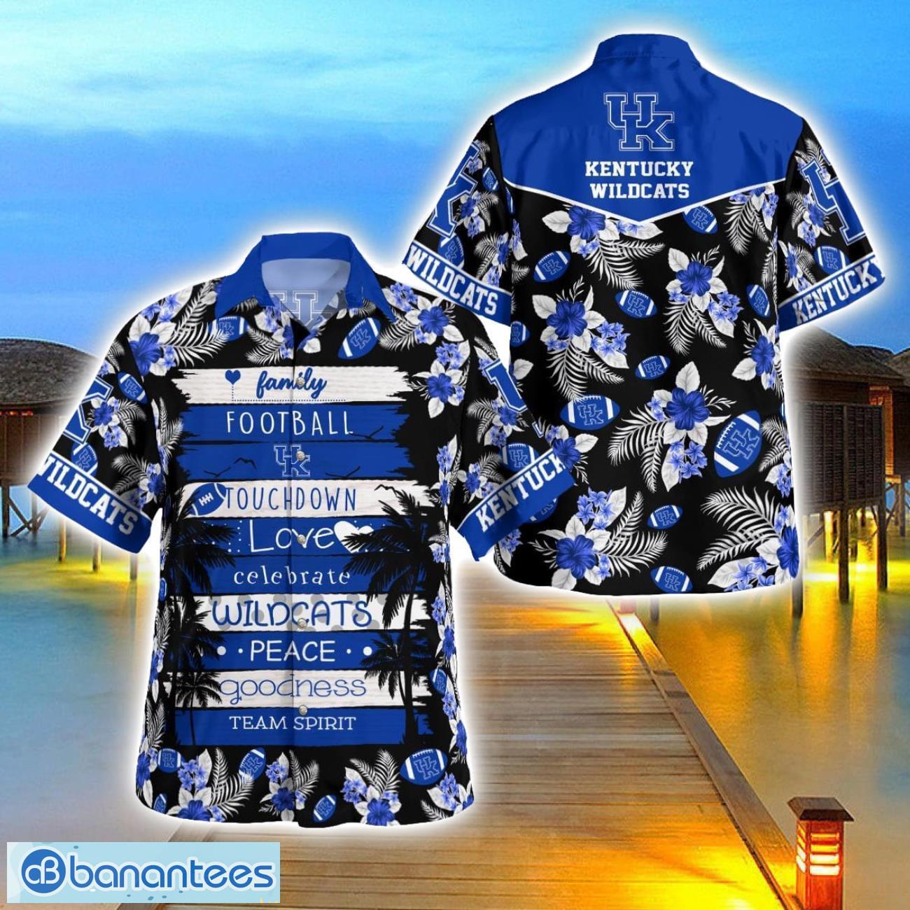 kentucky wildcats family football lover hawaiian shirt beach shirt for family gift image Kentucky Wildcats Family Football Lover Hawaiian Shirt Beach Shirt For Family Gift Product Photo 1