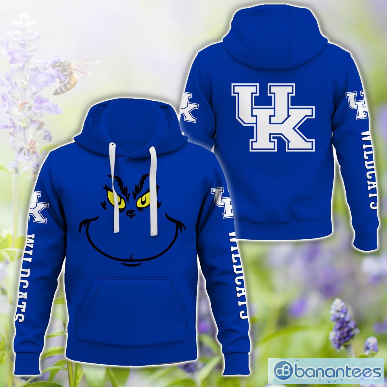 kentucky wildcats grinch face all over printed 3d tshirt sweatshirt hoodie unisex for men and women image Kentucky Wildcats Grinch Face All Over Printed 3D TShirt Sweatshirt Hoodie Unisex For Men And Women Product Photo 1