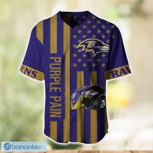 Baltimore Ravens Custom Name and Number Baseball Jersey Shirt Product Photo 2