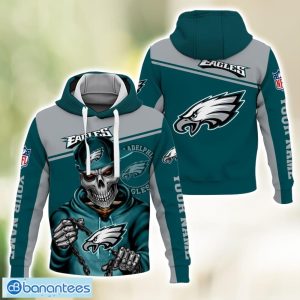 Philadelphia Eagles Custom Name All over Printed 3D Hoodie Halloween Gift For Fans Product Photo 1