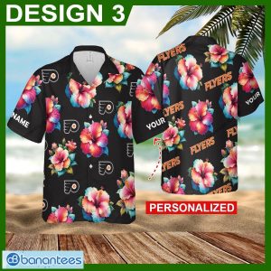 Custom Name NHL Philadelphia Flyers Hula New 3D Hawaiian Shirt Flower For Summer - NHL Philadelphia Flyers 3D Hawaiian Shirt Flower Custom Name Style 3