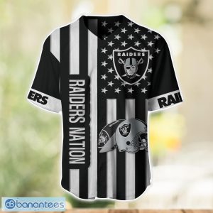 Las Vegas Raiders Custom Name and Number Baseball Jersey Shirt Product Photo 2
