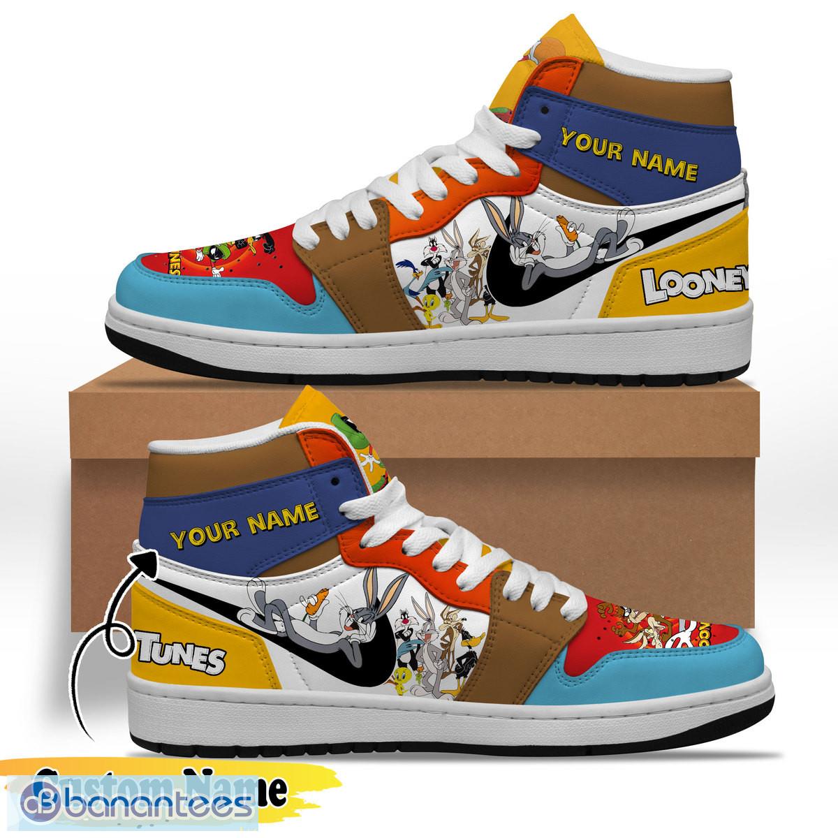 looney tunes custom name air jordan 1 high top shoes image Looney Tunes Custom Name Air Jordan 1 High Top Shoes - Looney Tunes Custom Name Air Jordan 1 High Top Shoes_1