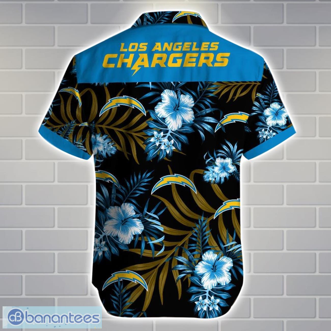 Los Angeles ChargersTeam Logo Tropical 3D Hawaiian Shirt Big Fans Gift Los Angeles ChargersTeam Logo Tropical 3D Hawaiian Shirt Big Fans Gift Product Photo 3