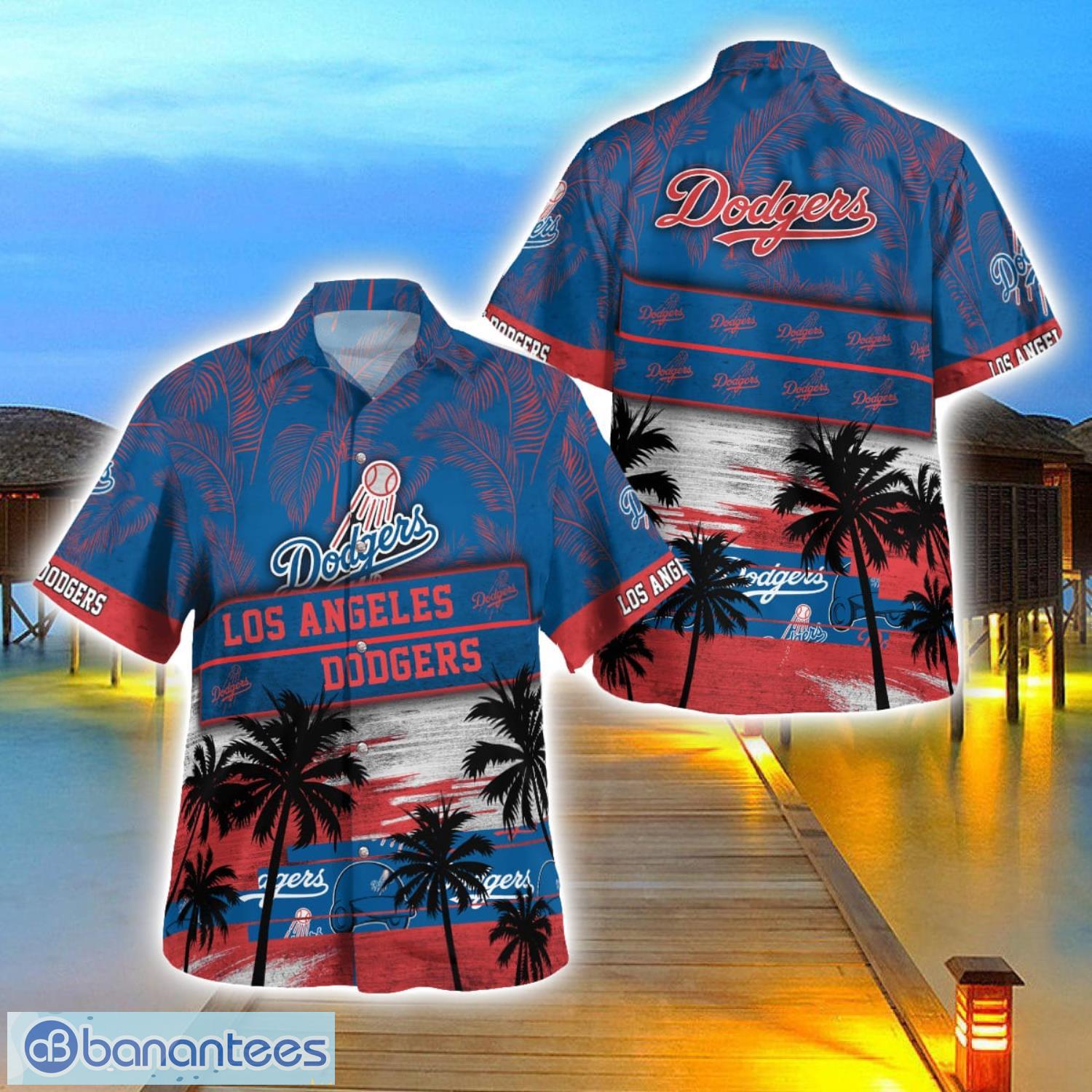 los angeles dodgers logo team tropical coconut hawaii shirt for men and women image Los Angeles Dodgers Logo Team Tropical Coconut Hawaii Shirt For Men And Women Product Photo 1