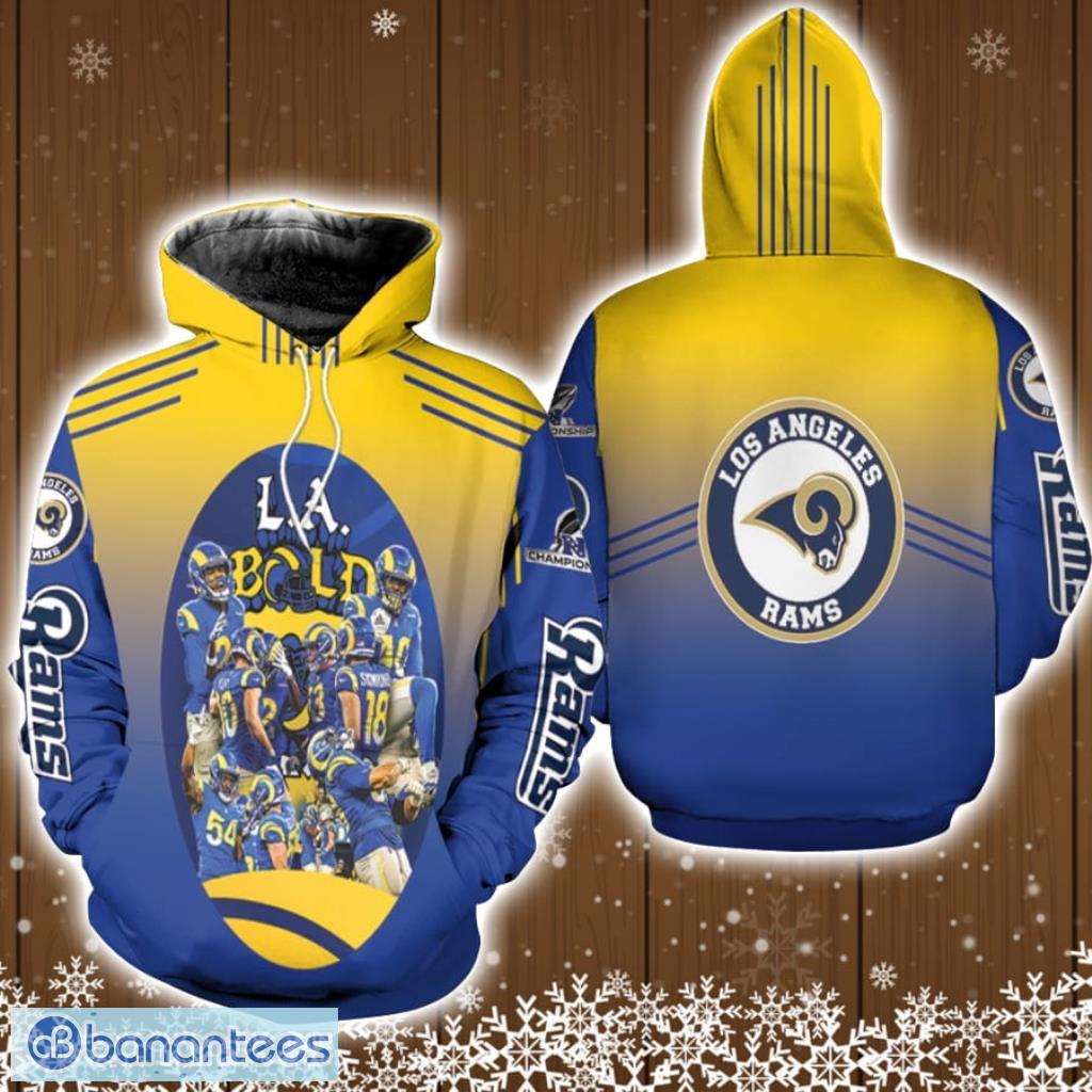 Los Angeles Rams Great Players NFC Championship 2022 Blue Jersey Style Gift For Los Angeles Rams Fans Hoodie 3D All Over Print Product Photo 1