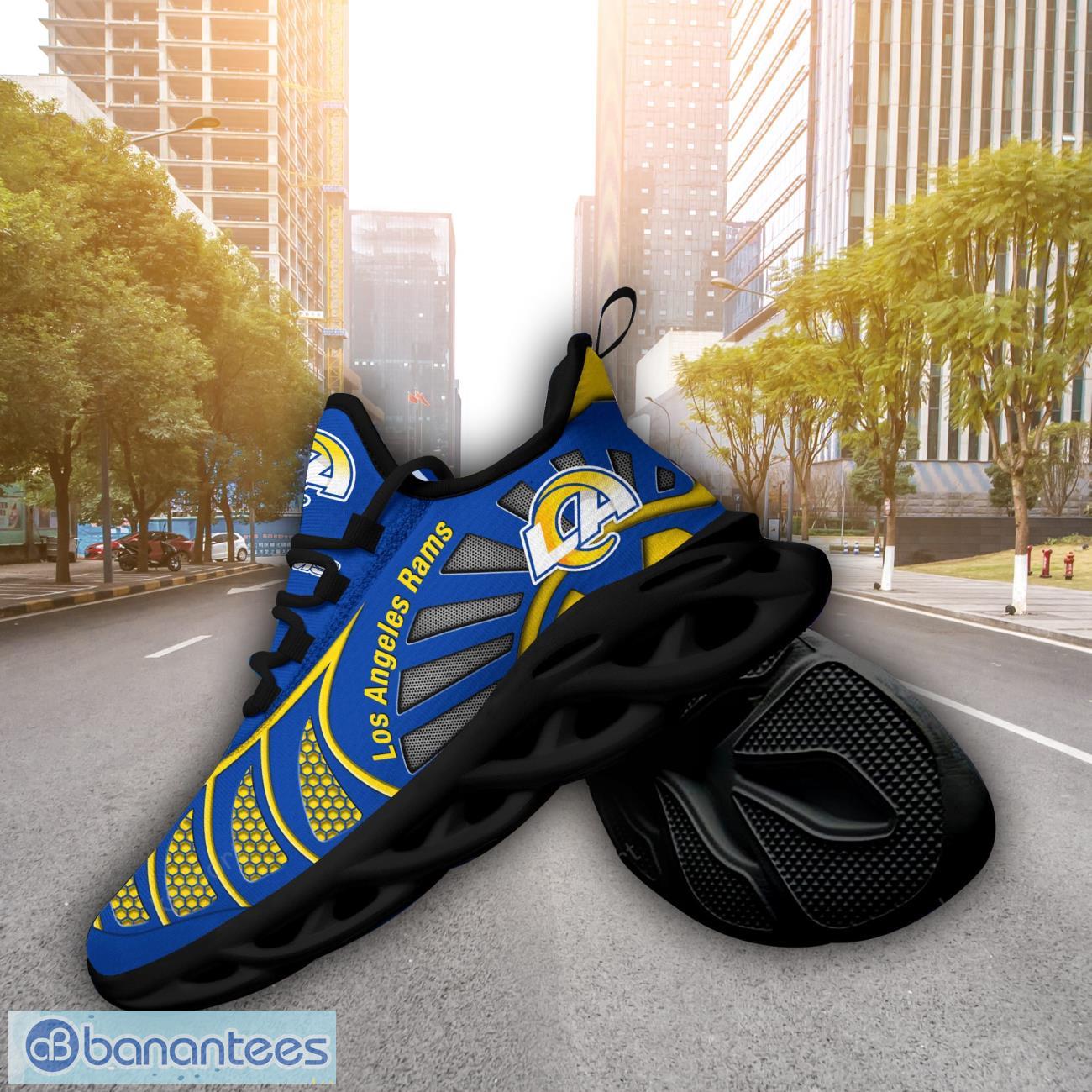 los angeles rams nflnew designs black and white clunky shoes max soul shoes sport season gift 3 image Los Angeles Rams NFLNew Designs Black And White Clunky Shoes Max Soul Shoes Sport Season Gift Product Photo 4