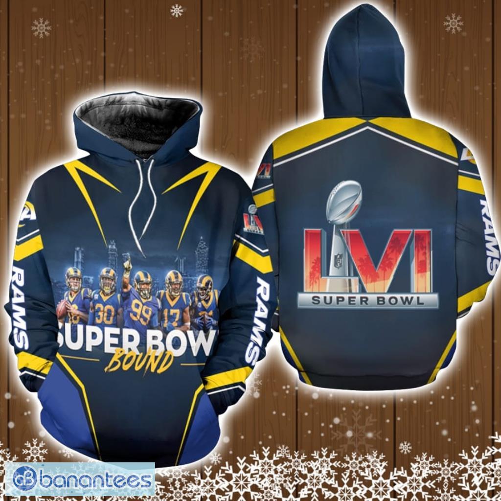 Los Angeles Rams Super Bowl 2022 Champions Together Legends 3D Designed Allover Gift For Rams Fans Hoodie 3D All Over Print Product Photo 1