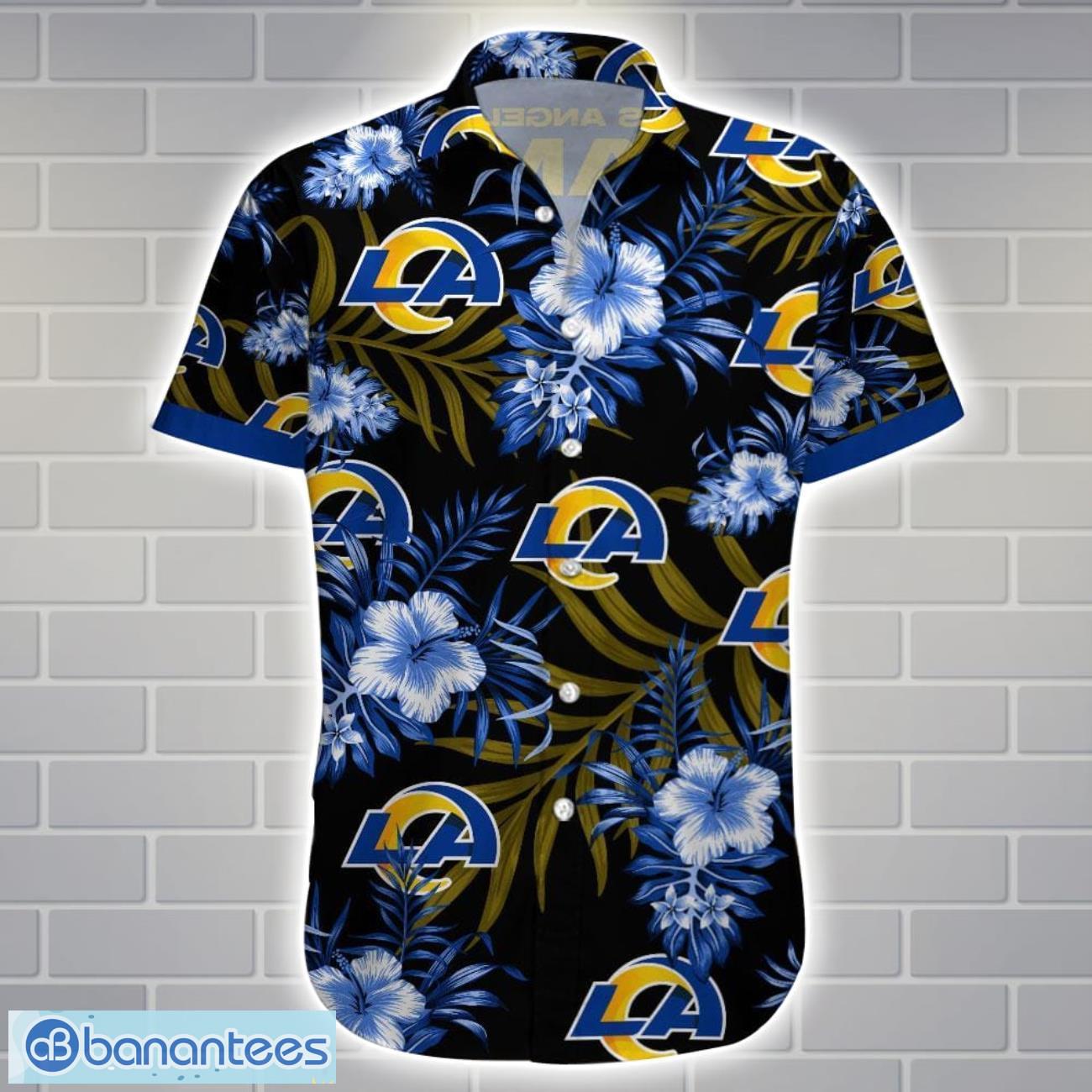 los angeles ramsteam logo tropical 3d hawaiian shirt big fans gift 1 image Los Angeles RamsTeam Logo Tropical 3D Hawaiian Shirt Big Fans Gift Product Photo 2
