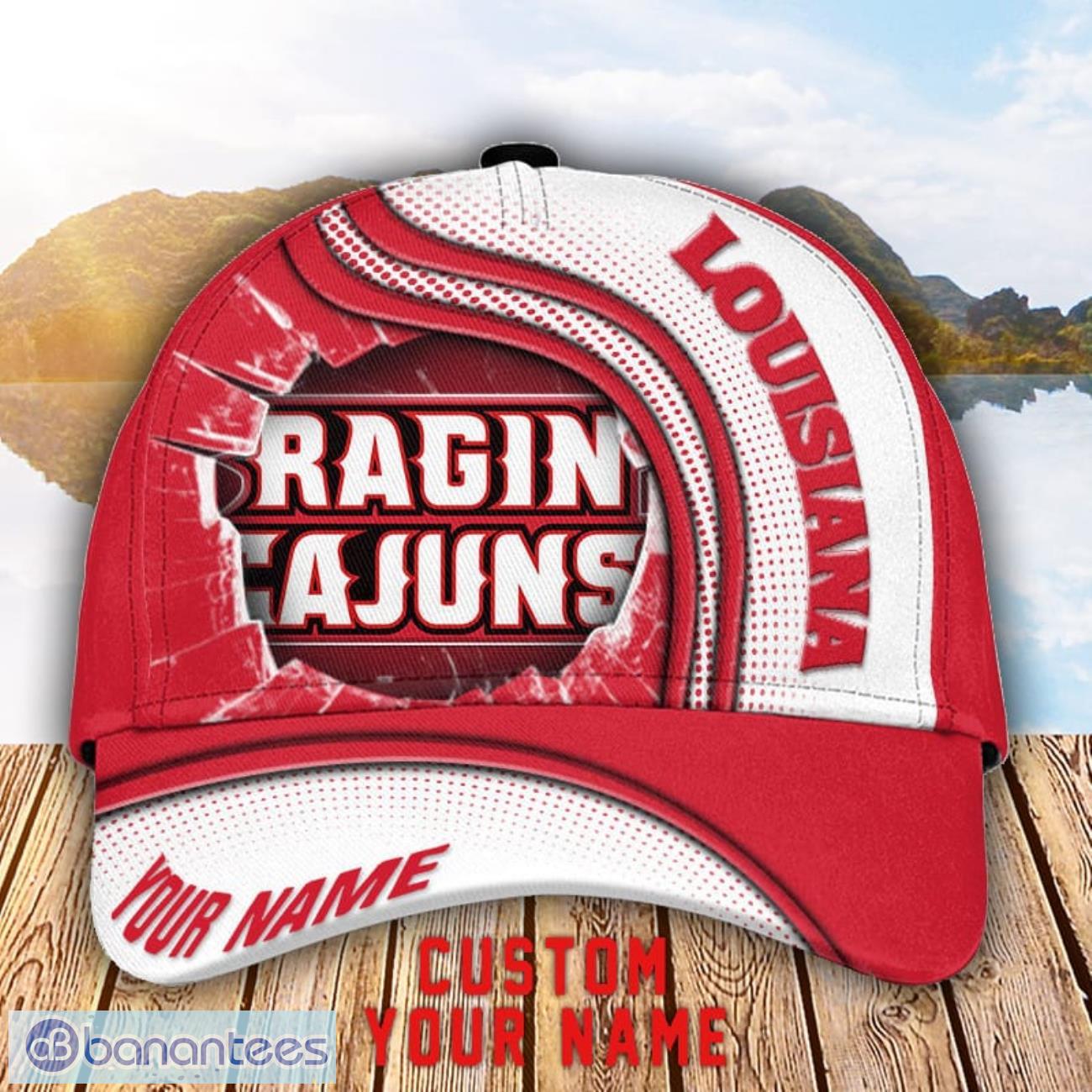 louisiana ragin cajuns 3d cap custom name for fans sport gift image Louisiana Ragin