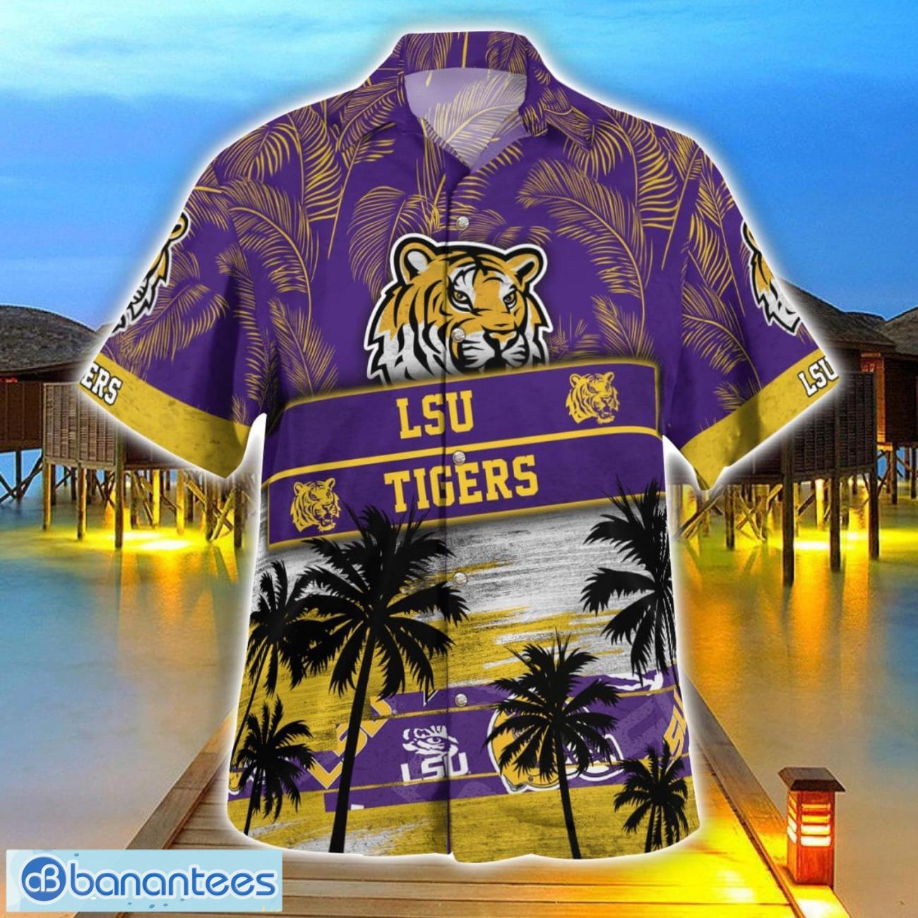 lsu tigers logo team tropical coconut hawaii shirt for men and women 2 image LSU Tigers Logo Team Tropical Coconut Hawaii Shirt For Men And Women Product Photo 3