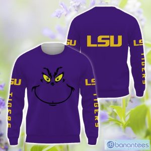 LSU Tigers Grinch Face All Over Printed 3D TShirt Sweatshirt Hoodie Unisex For Men And Women Product Photo 2