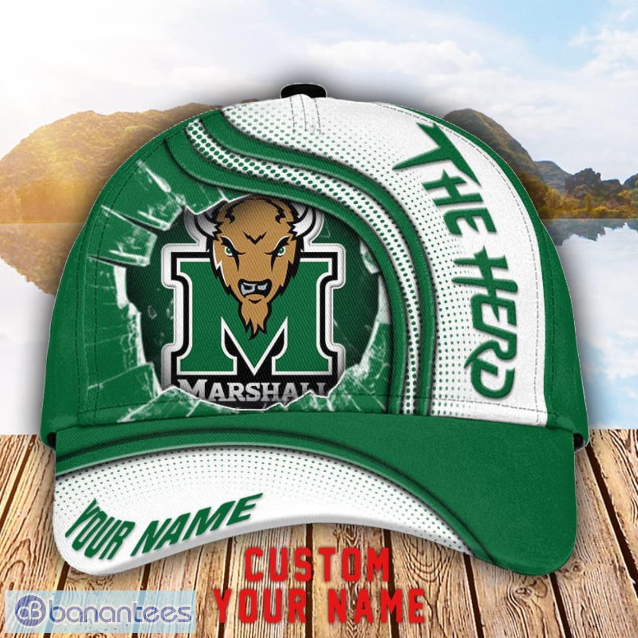marshall thundering herd 3d cap custom name for fans sport gift image Marshall Thundering Herd 3D Cap Custom Name For Fans Sport Gift Product Photo 1