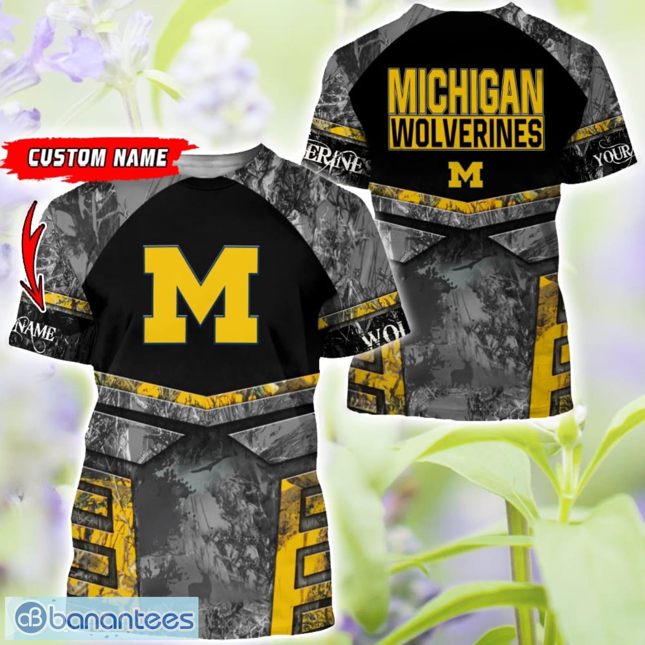 michigan wolverines grey black hunting 3d t shirt hoodie sweatshirt zip hoodie custom name 2 image Michigan Wolverines Grey Black Hunting 3D T-Shirt Hoodie Sweatshirt Zip Hoodie Custom Name Product Photo 3