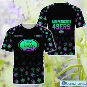 San Francisco 49ers Personalized Name Weed pattern All Over Printed 3D TShirt Hoodie Sweatshirt Product Photo 3