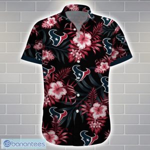 Houston TexansTeam Logo Tropical 3D Hawaiian Shirt Big Fans Gift Product Photo 2