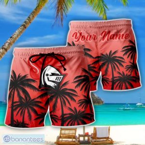 Newcastle Knights NRL Coconut Pattern Tropical Beach Shorts For Mens Personalized Name Product Photo 1