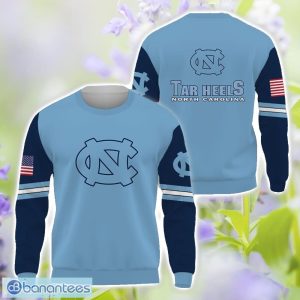 North Carolina Tar Heels Logo Team 3D T-Shirt Sweatshirt Hoodie Zip Hoodie For Men Women Product Photo 2