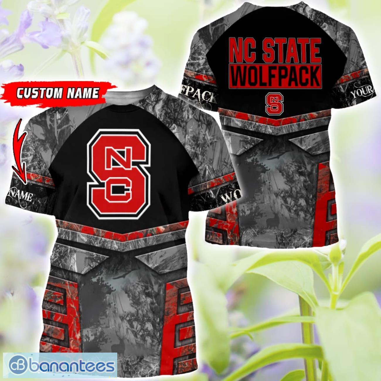 nc state wolfpack grey black hunting 3d t shirt hoodie sweatshirt zip hoodie custom name 2 image NC State Wolfpack Grey Black Hunting 3D T-Shirt Hoodie Sweatshirt Zip Hoodie Custom Name Product Photo 3