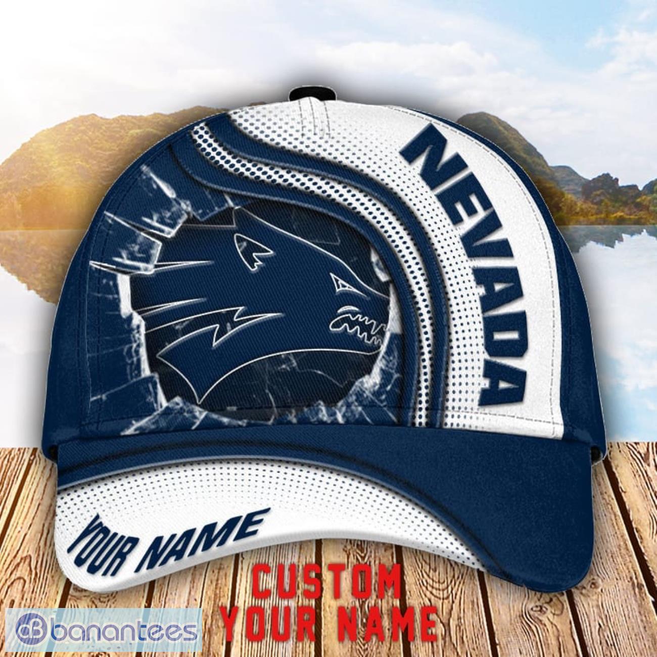 nevada wolf pack 3d cap custom name for fans sport gift image Nevada Wolf Pack 3D Cap Custom Name For Fans Sport Gift Product Photo 1