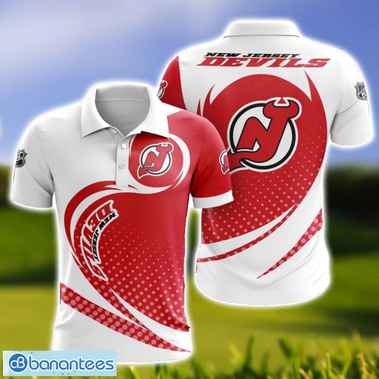 New Jersey Devils 3D Printing Logo Team Polo Shirt For Sport Fans ...