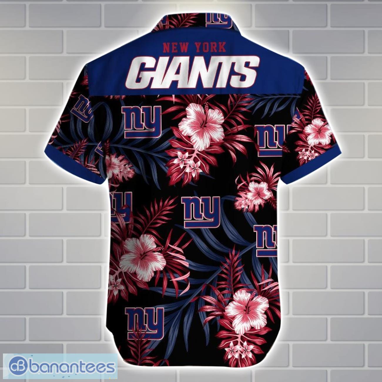 New York GiantsTeam Logo Tropical 3D Hawaiian Shirt Big Fans Gift New York GiantsTeam Logo Tropical 3D Hawaiian Shirt Big Fans Gift Product Photo 3
