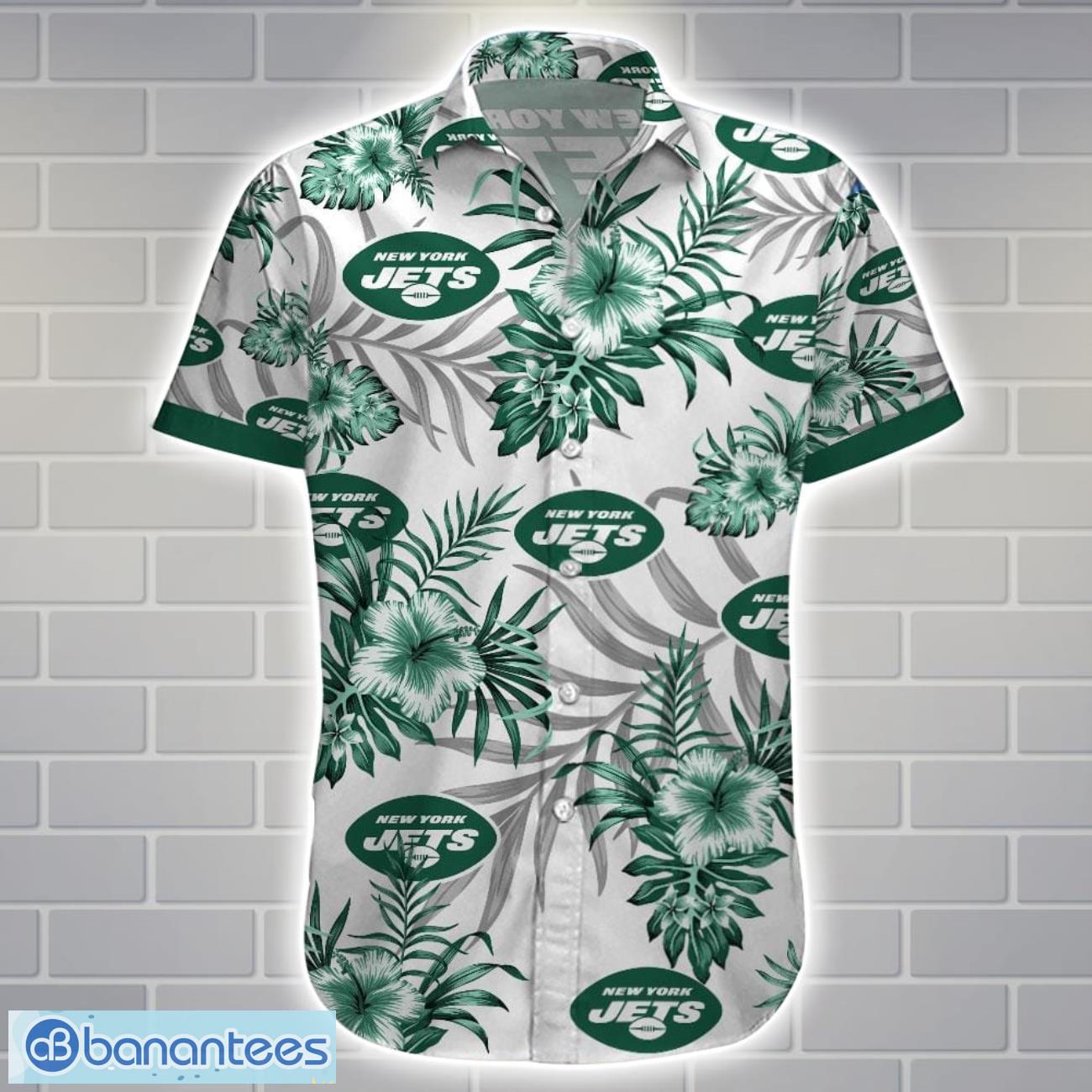 new york jets 3d printing hawaiian shirt nfl shirt for fans 1 image New York Jets 3D Printing Hawaiian Shirt NFL Shirt For Fans Product Photo 2