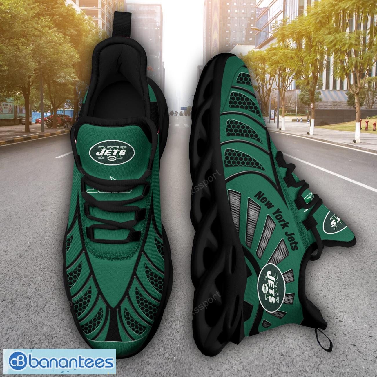 new york jets nflnew designs black and white clunky shoes max soul shoes sport season gift image New York Jets NFLNew Designs Black And White Clunky Shoes Max Soul Shoes Sport Season Gift Product Photo 1