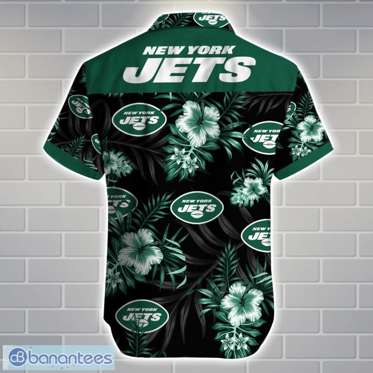 New York JetsTeam Logo Tropical 3D Hawaiian Shirt Big Fans Gift New York JetsTeam Logo Tropical 3D Hawaiian Shirt Big Fans Gift Product Photo 3