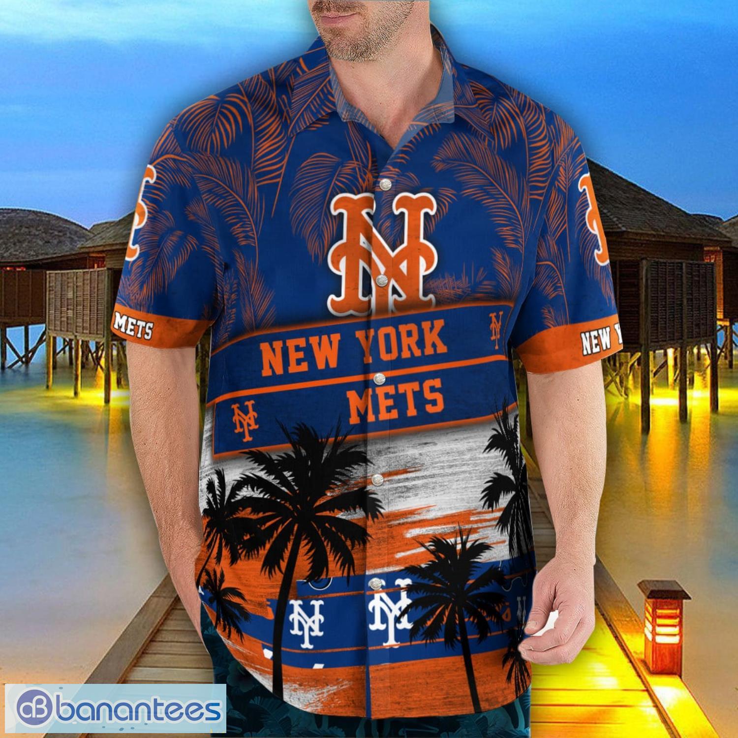 New York Mets Logo Team Tropical Coconut Hawaii Shirt For Men And Women New York Mets Logo Team Tropical Coconut Hawaii Shirt For Men And Women Product Photo 4