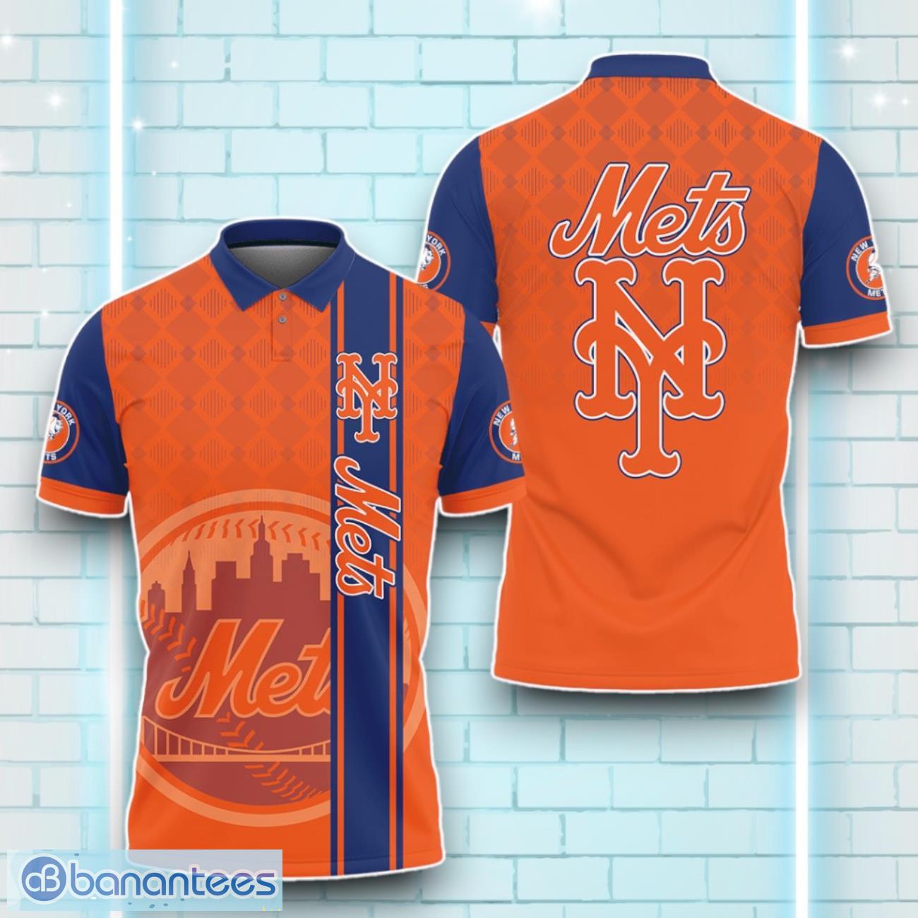 new york mets mlb vertical team name team logo 3d polo shirt special edition for men women image New York Mets MLB Vertical Team Name Team Logo 3D Polo Shirt Special Edition For Men Women Product Photo 1