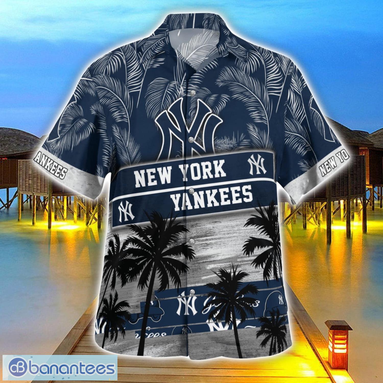 New York Yankees Logo Team Tropical Coconut Hawaii Shirt For Men And Women New York Yankees Logo Team Tropical Coconut Hawaii Shirt For Men And Women Product Photo 3