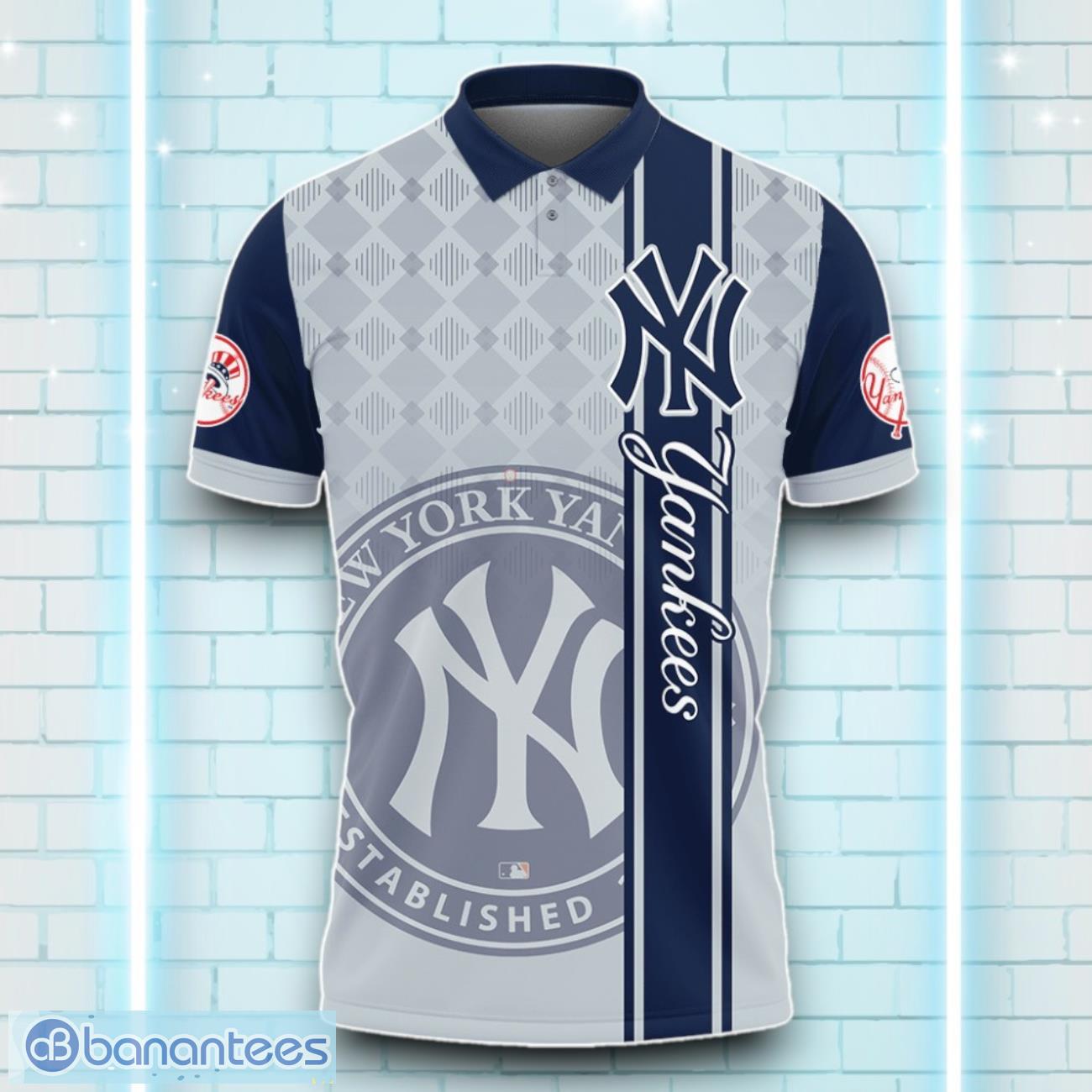 new york yankees mlb vertical team name team logo 3d polo shirt special edition for men women 1 image New York Yankees MLB Vertical Team Name Team Logo 3D Polo Shirt Special Edition For Men Women Product Photo 2